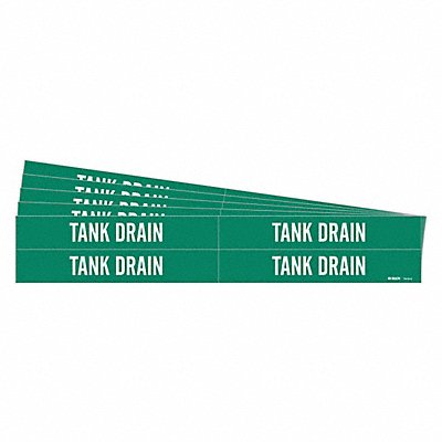 BRADY 74194PK Pipe Marker White Tank Drain PK5