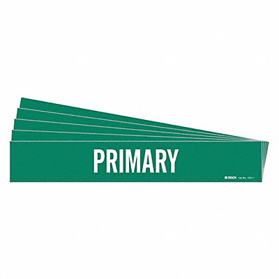 BRADY 72211PK Pipe Marker Adhesive White Primary PK5
