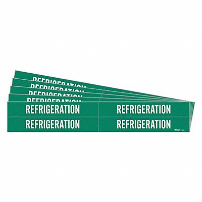 BRADY 72384PK Pipe Marker White Refrigeration PK5