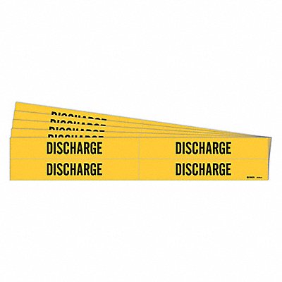BRADY 70794PK Pipe Marker Adhesive Black Discharge PK5