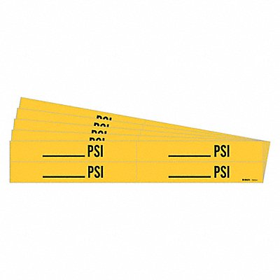 BRADY 73104PK Pipe Marker Adhesive Black PSI PK5