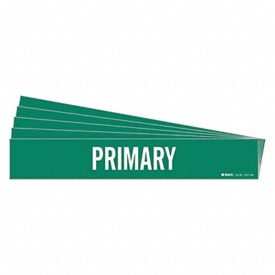 BRADY 72211HVPK Pipe Marker Adhesive White Primary PK5