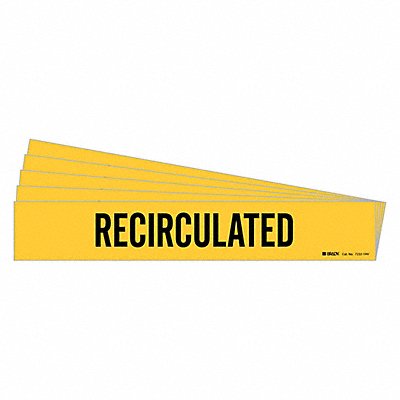 BRADY 72321HVPK Pipe Marker Black Recirculated PK5