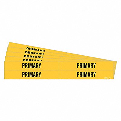 BRADY 72204PK Pipe Marker Adhesive Black Primary PK5