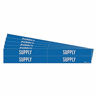 BRADY 72814PK Pipe Marker Adhesive White Supply PK5