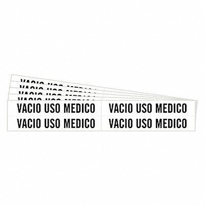 BRADY 83551PK Pipe Marker Black Vacio Uso Medico PK5
