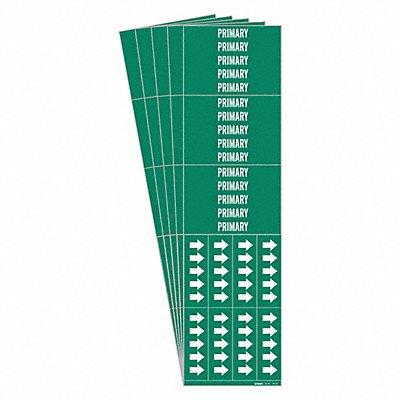 BRADY 72213CPK Pipe Marker Adhesive White Primary PK5