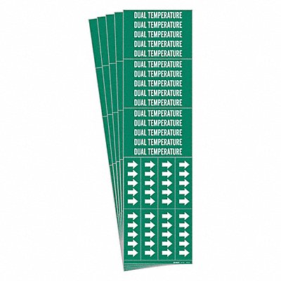 BRADY 73533CPK Pipe Marker White Dual Temperature PK5
