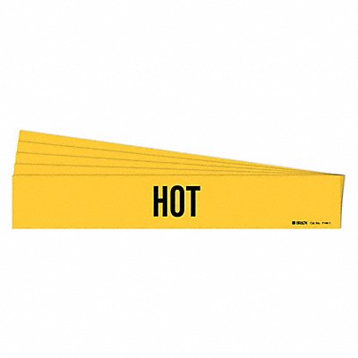 BRADY 71441PK Pipe Marker Adhesive Black Hot PK5