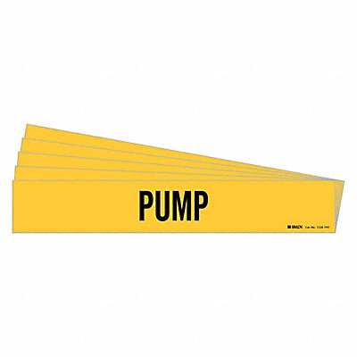 BRADY 72281HVPK Pipe Marker Adhesive Black Pump PK5