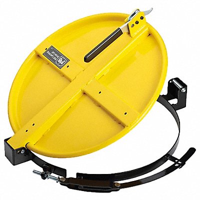 PIG DRM2072YW K7674 Fast Latching Drum Lid Yellow Steel 30 gal