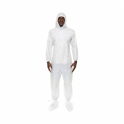 INTERNATIONAL ENVIROGUARD CE11019CIS Sterile Coverall White 2XL PK25
