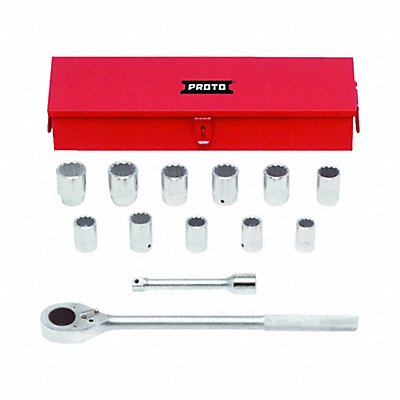 PROTO J55100A Socket Wrench Set Steel Satin Chrome