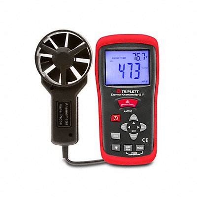 TRIPLETT AM320 Anemometer 80 to 5 906fpm 32 to 122F