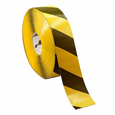 MIGHTY LINE MTH370 Floor marking Black/Yellow 3inx3in Roll