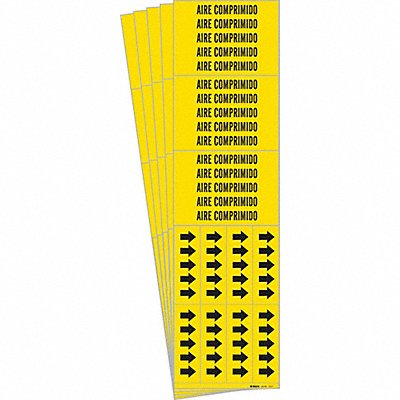 BRADY 83499PK Pipe Marker Adhesive 2-1/4 H 2-3/4 W PK5