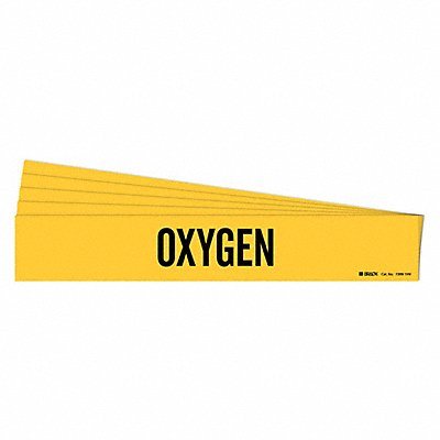 BRADY 72091HVPK Pipe Marker Adhesive 4 H 24 W Yellow PK5