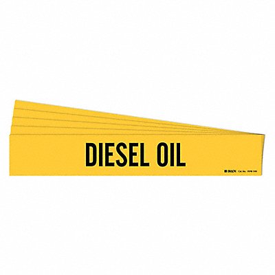 BRADY 70781HVPK Pipe Marker Adhesive 4 H 24 W Yellow PK5