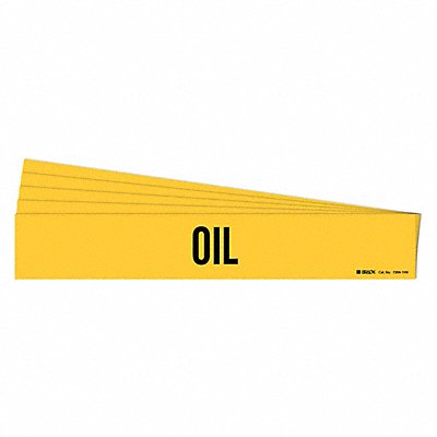 BRADY 72041HVPK Pipe Marker Adhesive 4 H 24 W Yellow PK5