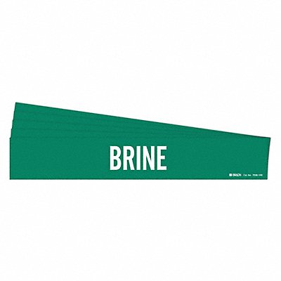 BRADY 70361HVPK Pipe Marker Adhesive 4 H 24 W Green PK5