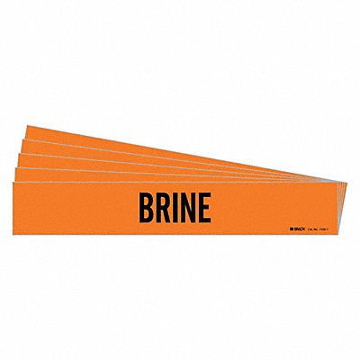 BRADY 73361PK Pipe Marker Adhesive 2-1/4 H 14 W PK5