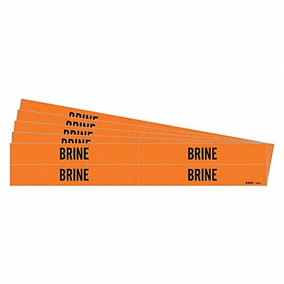 BRADY 73364PK Pipe Marker Adhesive 1-1/8 H 7 W PK5