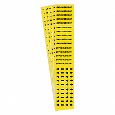 BRADY 71753CPK Pipe Marker Adhesive 2-1/4 H 2-3/4 W PK5