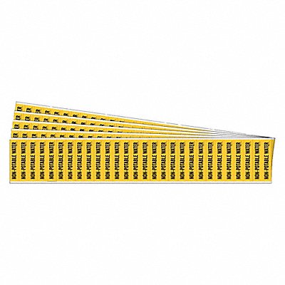 BRADY 91953PK Pipe Marker Adhesive 1/2 H 2-1/4 W PK5