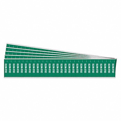 BRADY 91916PK Pipe Markers Adhesive Cold Water PK5