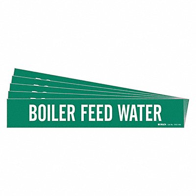 BRADY 73321HVPK Pipe Marker Adhesive 4 H 24 W Green PK5