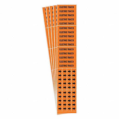 BRADY 70973CPK Pipe Marker Adhesive 2-1/4 H 2-3/4 W PK5