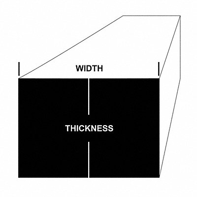 GRAINGER 602360 Stainless Steel Rectangular Bar 36 Overall L