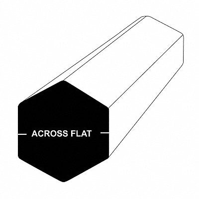 GRAINGER 7983720 Aluminum Hex Bar 6 ft Overall L