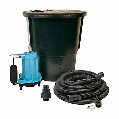 LITTLE GIANT 14940655 Sump Pump Package 1/3 hp 115V AC Rated