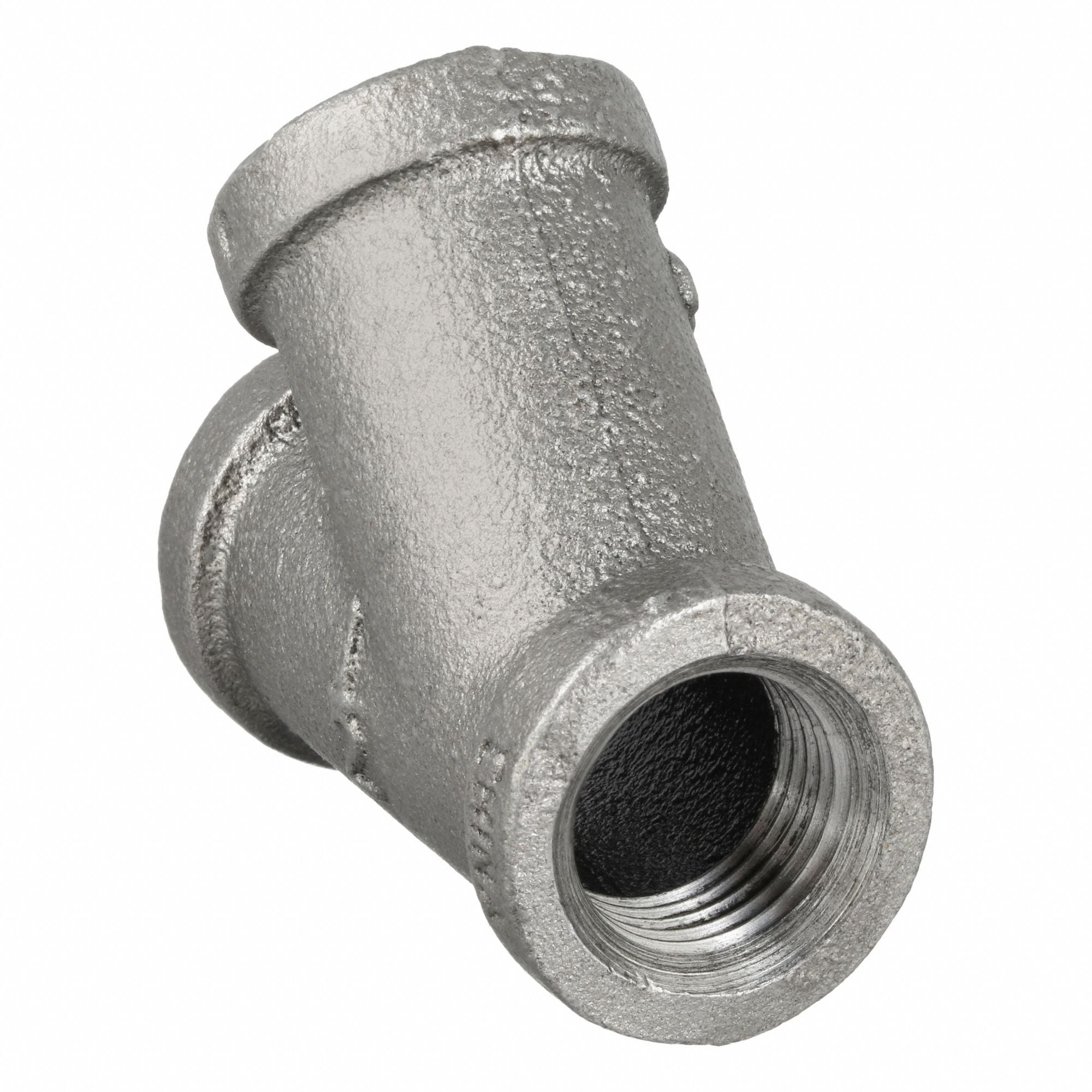 GRAINGER 783Y77 Wye Black Malleable Iron 150 1/2 in NPT