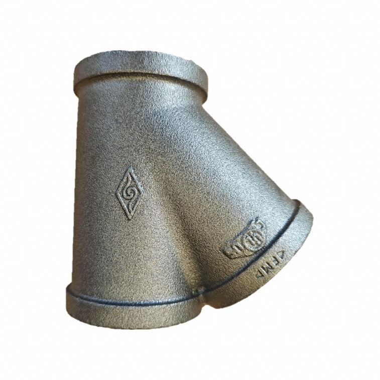 GRAINGER 783Y83 Wye Black Malleable Iron 150 3 in NPT