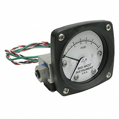 MIDWEST INSTRUMENT 120AA00OAA5P Differential Pressure Gauge and Switch