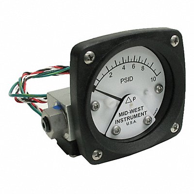 MIDWEST INSTRUMENT 120AA00OAA10P Differential Pressure Gauge and Switch