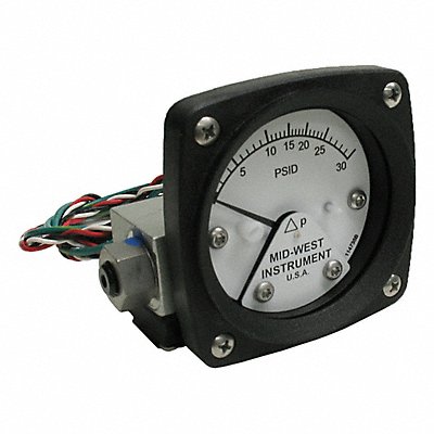 MIDWEST INSTRUMENT 120AA00OAA30P Differential Pressure Gauge and Switch