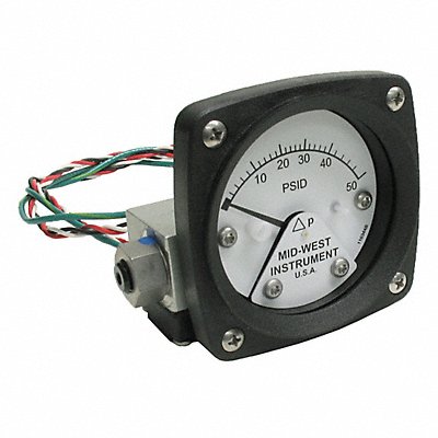 MIDWEST INSTRUMENT 120AA00OAA50P Differential Pressure Gauge and Switch