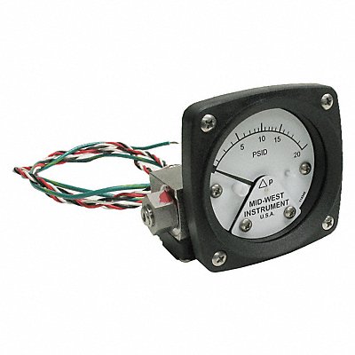 MIDWEST INSTRUMENT 120SA00OAA20P K4584 Differential Pressure Gauge and Switch