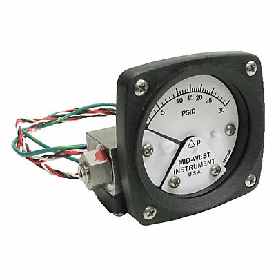 MIDWEST INSTRUMENT 120SA00OAA30P K4584 Differential Pressure Gauge and Switch