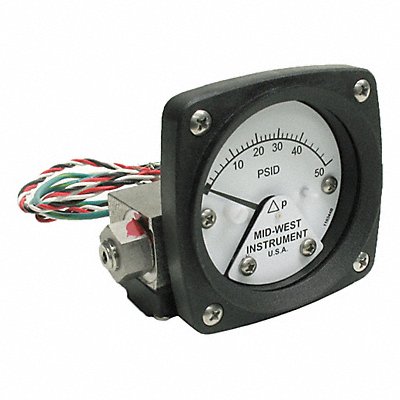 MIDWEST INSTRUMENT 120SA00OAA50P K4584 Differential Pressure Gauge and Switch