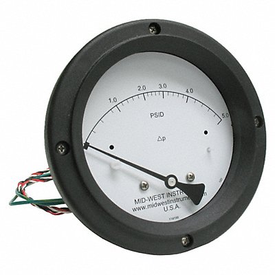 MIDWEST INSTRUMENT 120AC00OAA5P K4585 Differential Pressure Gauge and Switch