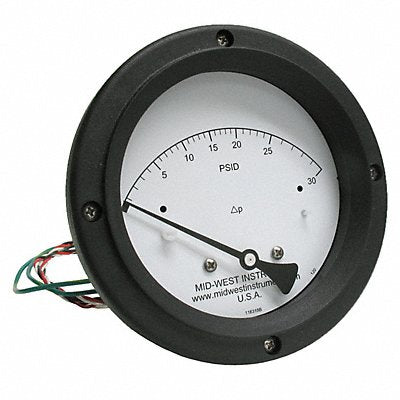 MIDWEST INSTRUMENT 120AC00OAA30P K4585 Differential Pressure Gauge and Switch