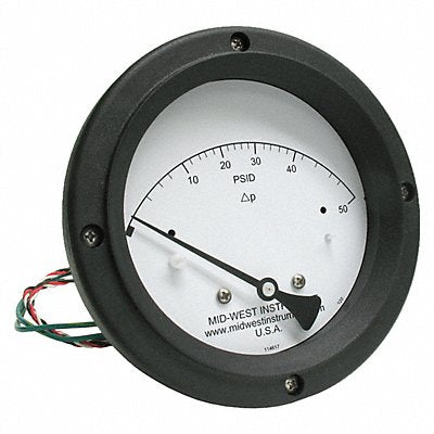 MIDWEST INSTRUMENT 120AC00OAA50P K4585 Differential Pressure Gauge and Switch