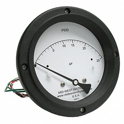 MIDWEST INSTRUMENT 120SC00OAA25P K4586 Differential Pressure Gauge and Switch
