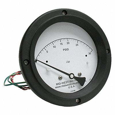 MIDWEST INSTRUMENT 120SC00OAA30P K4586 Differential Pressure Gauge and Switch