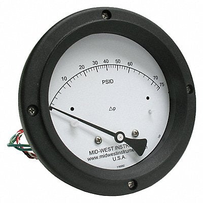 MIDWEST INSTRUMENT 120SC00OAA75P K4586 Differential Pressure Gauge and Switch