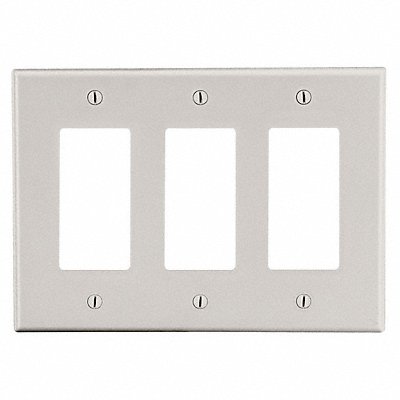 HUBBELL P263LA Rocker Wall Plate 3 Gangs Standard